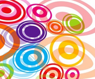 Abstract Colored Circles Vector Graphic