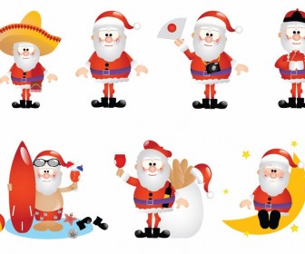 Free Santa Claus Vector Illustration Collection
