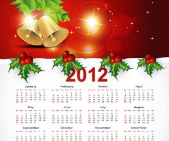 Christmas Style 2012 Calendar Vector Graphic