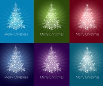 Colorful Abstract Christmas Tree Vector Graphics