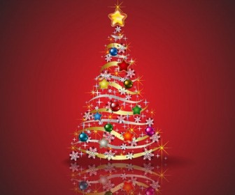 Christmas Tree Vector Graphic
