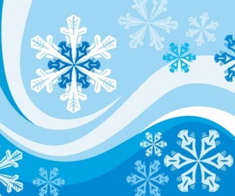 Snowflakes Winter Background Vector