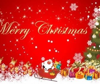 Christmas Scene Background Vector Illustration