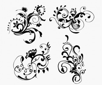 Free Hand Drawn Floral Vector Graphics