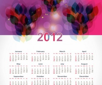 2012 New Year Calendar Vector Graphic