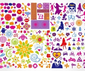 Free Vector Illustration Elements Mixed Set