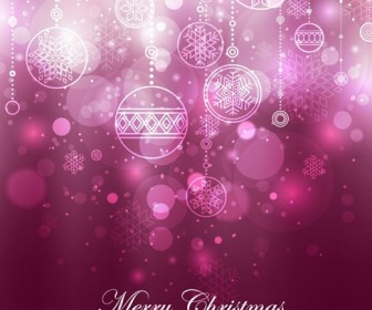 Purple Christmas Decoration Background