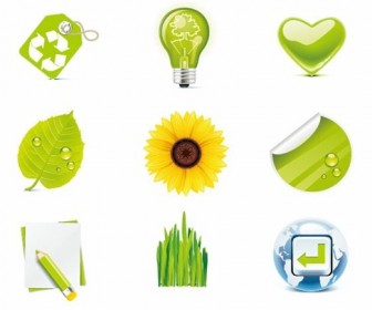 Green Eco Vector Icons