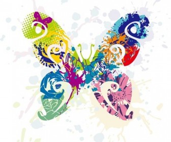 Abstract Butterfly Vector Graphic