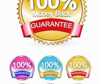 Money Back Guarantee Label Vector Set