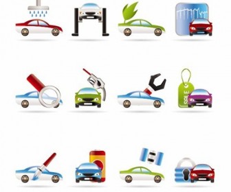 Car Services Vector Icons