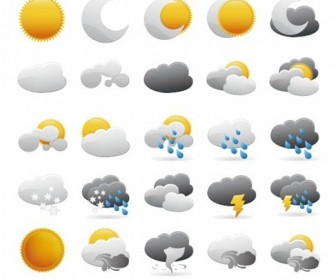 Weather Icons Vector Graphic