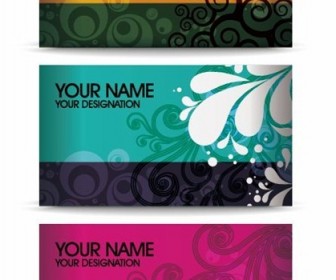 Elegant Floral Business Card Vector