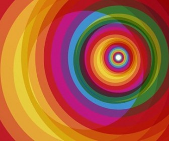 Spiral Rainbow Vector Background