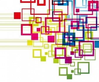 Vector Colorful Squares Vector Backgound