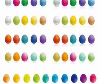 Colorful Easter Eggs Vector Graphic