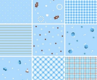 Collection of Seamless Plaid Patterns Vector Background