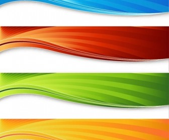 Four Colorful Banners Vector Graphic