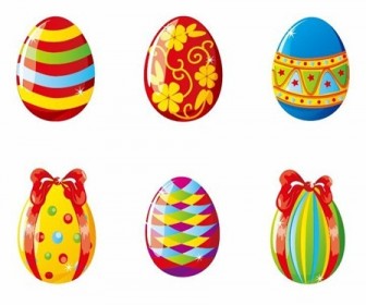 Colorful Easter Eggs Vector Illustration