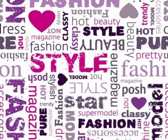 Fashion Word Collage Vector Illustration