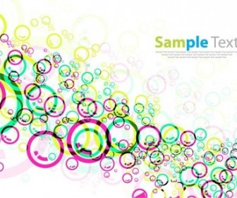 Colorful Circles Vector Background