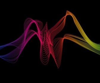 Abstract Colorful Wave Background