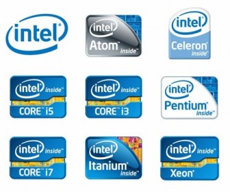 Intel Chip Logos Vector