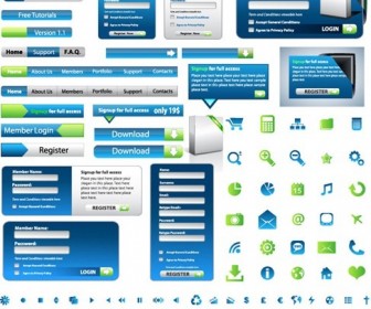 Web Design Elements Vector Set