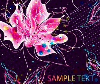 Abstract Colorful Floral Background