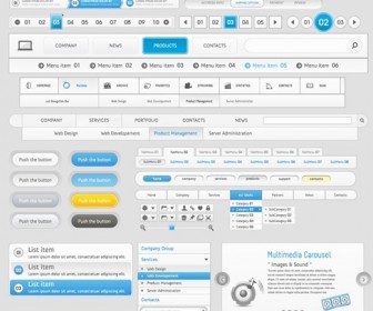 Web Design Navigation Menu Vector Pack