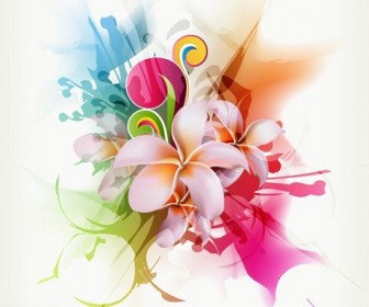 Abstract Floral Vector Illustration Artwork