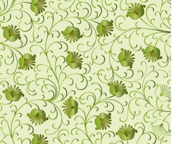 Green Floral Background Vector