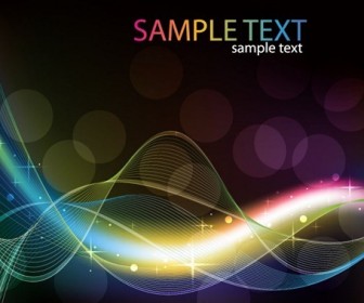 Abstract Colored Wave Line Vector Background