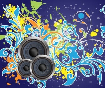 Floral Loudspeaker Art