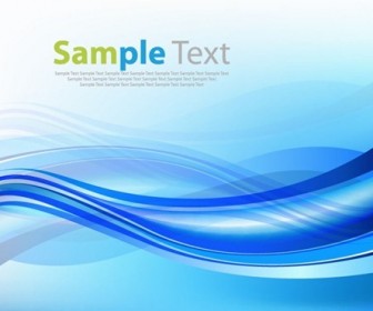 Abstract Blue Waves Vector Background