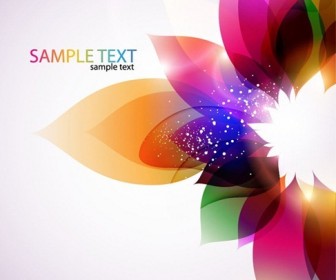 Abstract Colorful Floral Vector Background