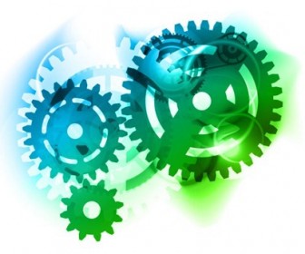 Abstract Color Gears Vector Graphic