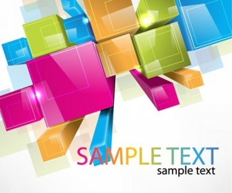 Colorful 3D Cubes Vector Background