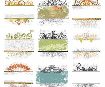 Vintage Floral Frame Vector Set