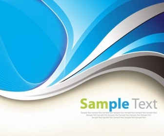 Abstract Blue Curves Vector Graphic