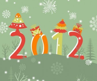 New Year 2012 Vector Illustration