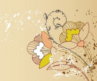 Free Floral Greeting Card Background Vector
