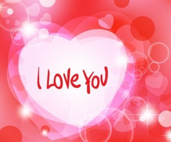Abstract Romantic Background with Hearts