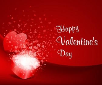 Happy Valentine's Day Greeting Card Vector