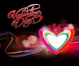 Abstract Colorful Hearts Background Vector Illustration