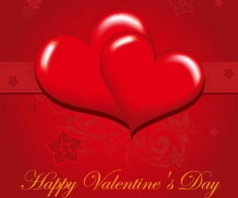 Free Happy Valentine’s Day Greeting Card Vector Illustration