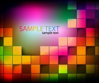 Abstract Background with Colorful Squares Vector Illustration