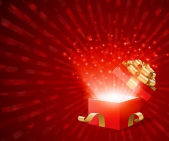 Opened Gift Box Vector Graphic