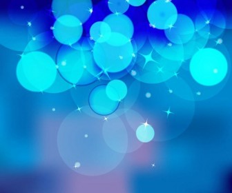 Blue Bokeh Abstract Light Background Vector illustration