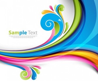 Colorful Rainbow Background Vector Illustration